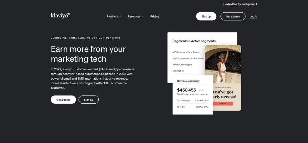 Klaviyo is best for e-commerce stores